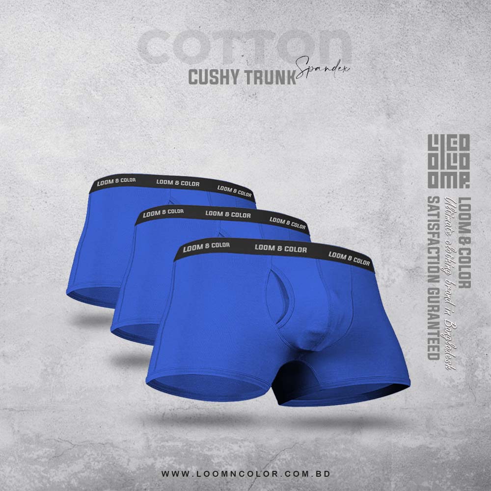 CUSHY TRUNK 3 PACK-FRONT OPEN (ROYAL BLUE)