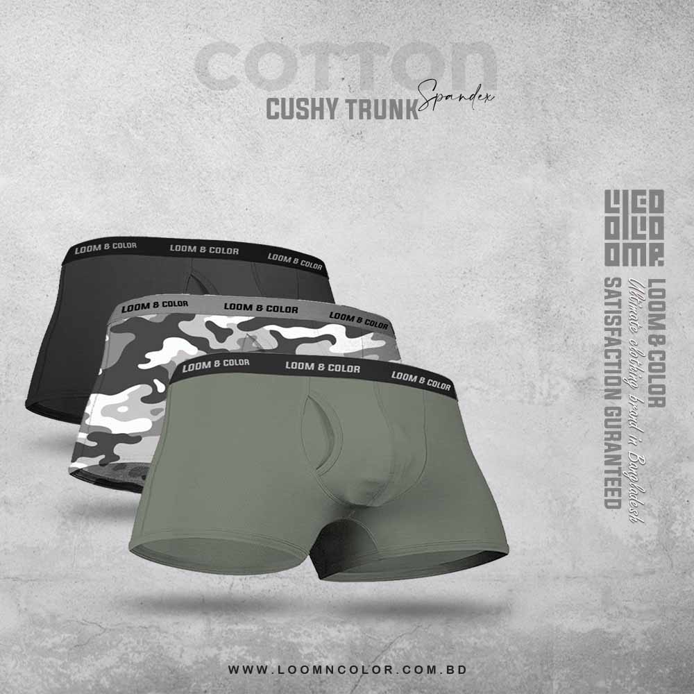 FRONT OPEN-TRUNK 3 PACK-(DK GREY- ARMY-BLACK)