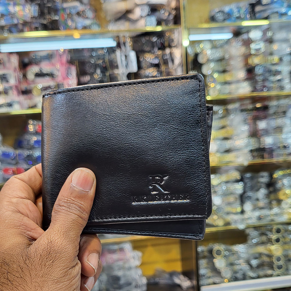 Men's 3 part Premium Leather Wallet- Zet Black