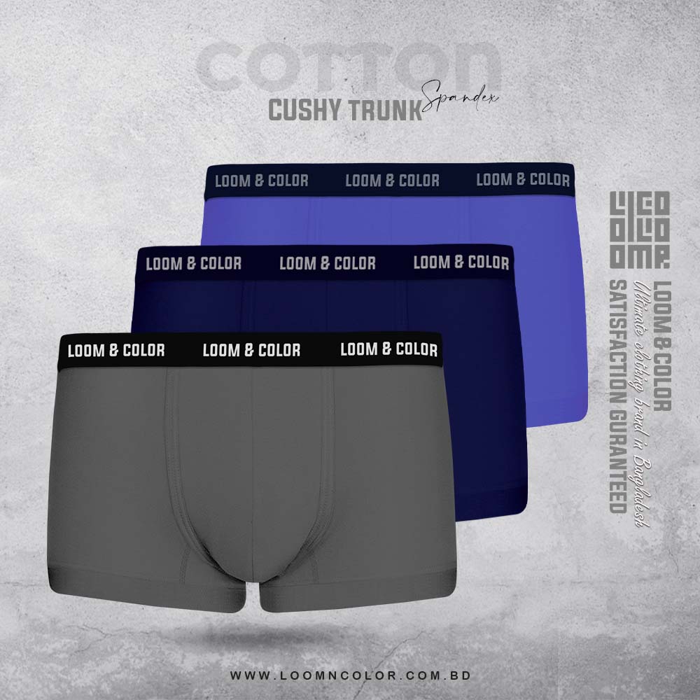 MEN'S CUSHY TRUNK 3 PACK (ANTHRACITE-NAVY-ROYAL)