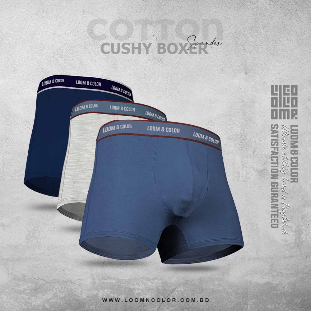 PREMIUM BOXER 3 PACK-(BOTTLEBLUE-GREYMEL-NAVY)