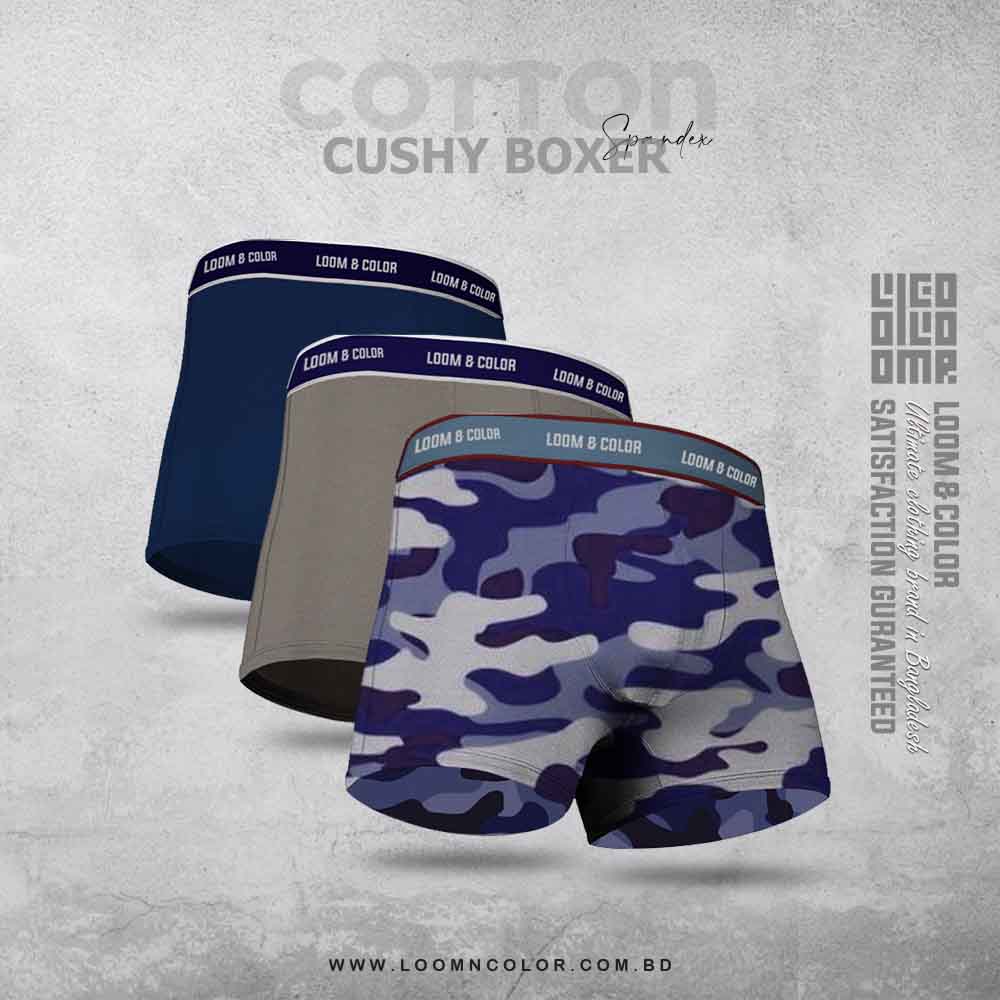 PREMIUM BOXER 3 PACK-(CAMOFLAUGE-SAND-NAVY)
