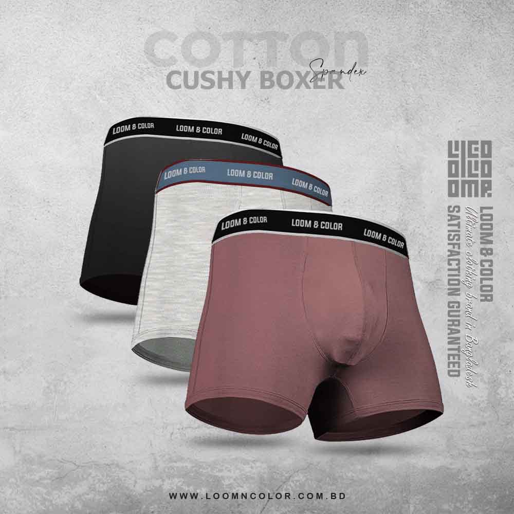 PREMIUM BOXER 3 PACK-(LTMAROON-GREYMEL-BLACK)