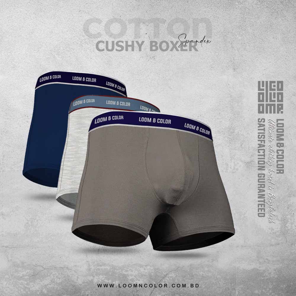 PREMIUM BOXER 3 PACK-(SAND-GREYMEL-NAVY)