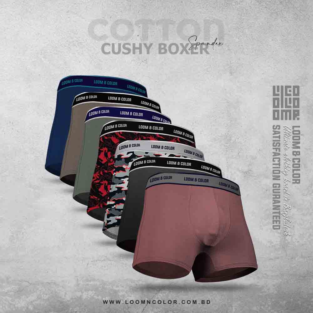 PREMIUM BOXER 7 PACK-(LT MAROON COMBO)