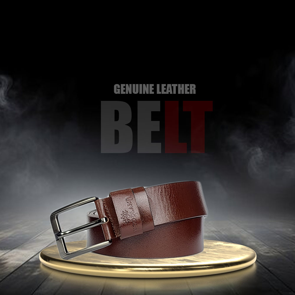 Woodland Genuine Leather Belt-Chocolate